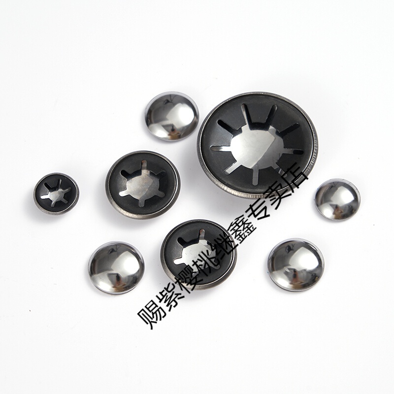 gotp65锰弹簧卡圈密型轴承夹挡圈轴用梅花卡簧轴承垫圈翻边带帽梅花夹