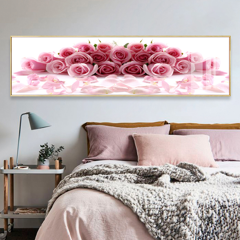 钻石画钟表满钻5d钻石画满钻客厅简约现代卧室床头玫瑰十字·绣2020