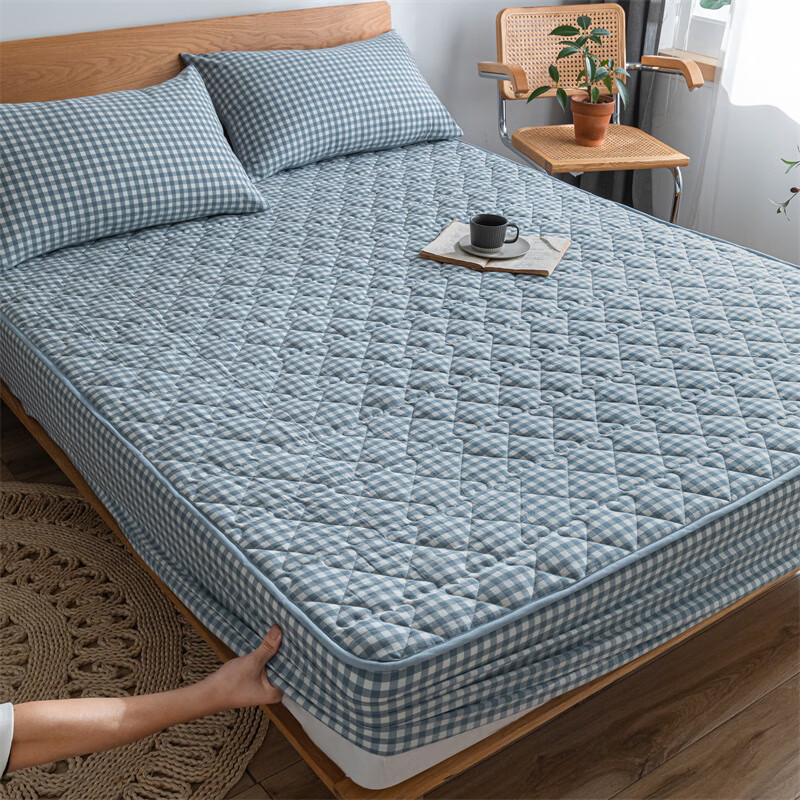 创京懿选加厚床笠床褥子a类棉夹棉床笠加厚棉床垫套席梦思防尘保护罩