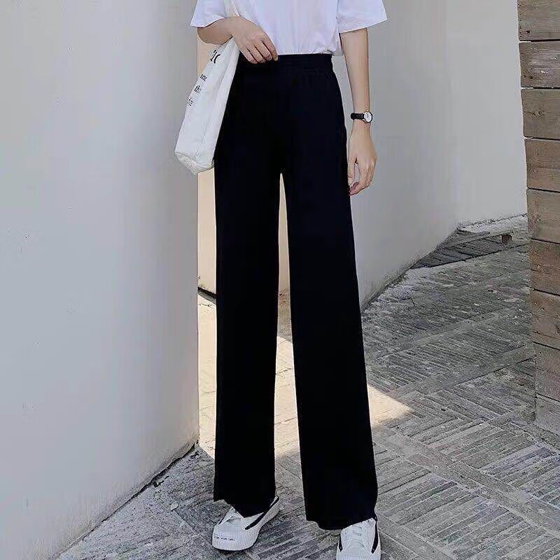 阔腿裤女秋冬新款高腰垂感加厚显腿长腿细的裤子女加绒加厚女韩版高腰