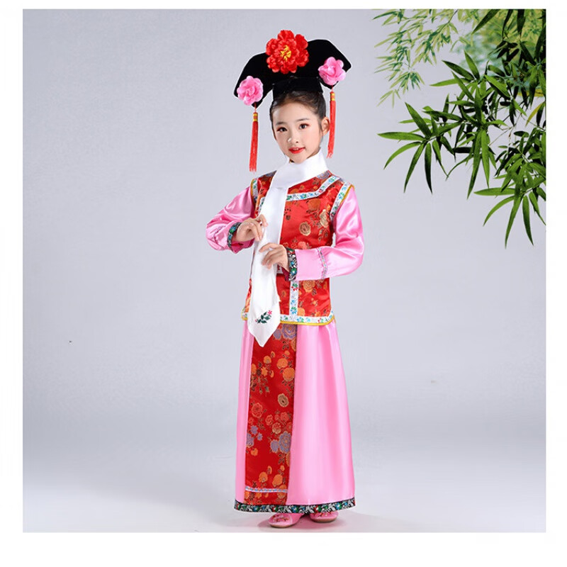 窠窠良品儿童清朝古装还珠格格服装满族古代公主宫女太子阿哥幼儿园