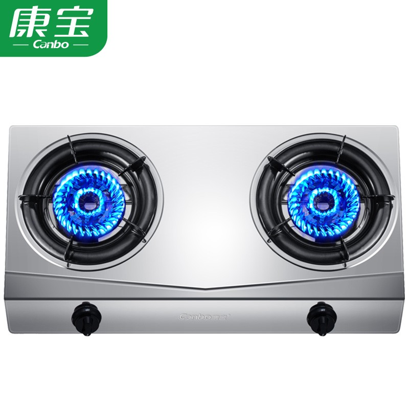 康宝（canbo）台式煤气灶 燃气灶双灶 家用 不锈钢 厨房煤气炉 出租房公寓灶