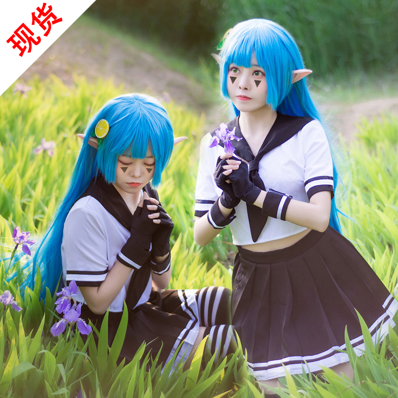 凹凸世界cos服安莉洁凯莉儿童14周岁以下小学  玫瑰战争