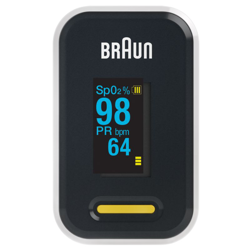 博朗（BRAUN）BPX800US 指夹式脉搏血氧仪 测量脉搏率 运动监测 血氧夹