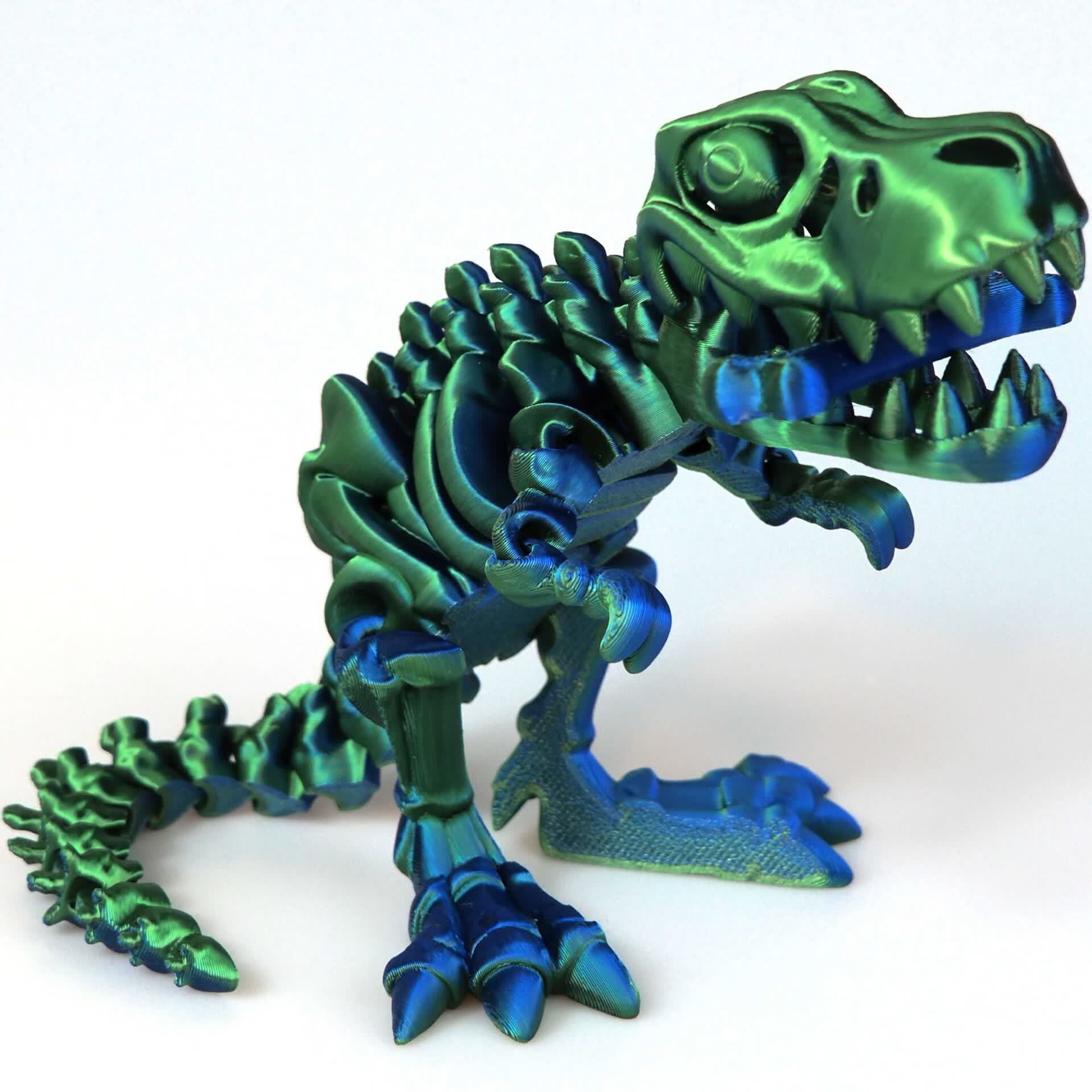炎健3d打印玩具霸王龙恐龙一体式颅骨 关节可以自由活动大嘴 儿童