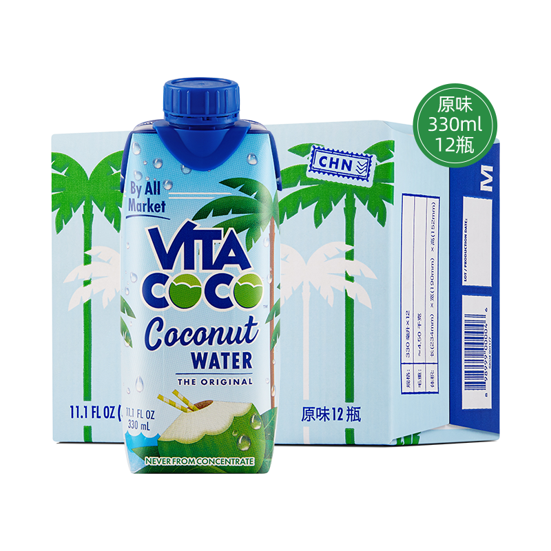 VITA COCO 唯他可可 椰子水 原味 330ml*12瓶