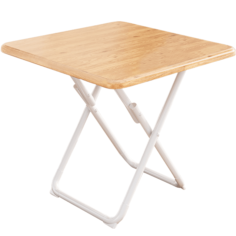 初学者 折叠桌子快餐店家用可折叠桌子家用小户型简易吃饭正方形简约出租房屋用方桌便携式 60*60*70-原木色(方桌)