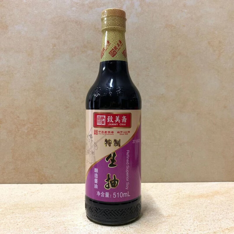 望蓝川致美斋特制生抽510ml酿造酱油黄豆大豆酱油美味调料炒菜凉拌