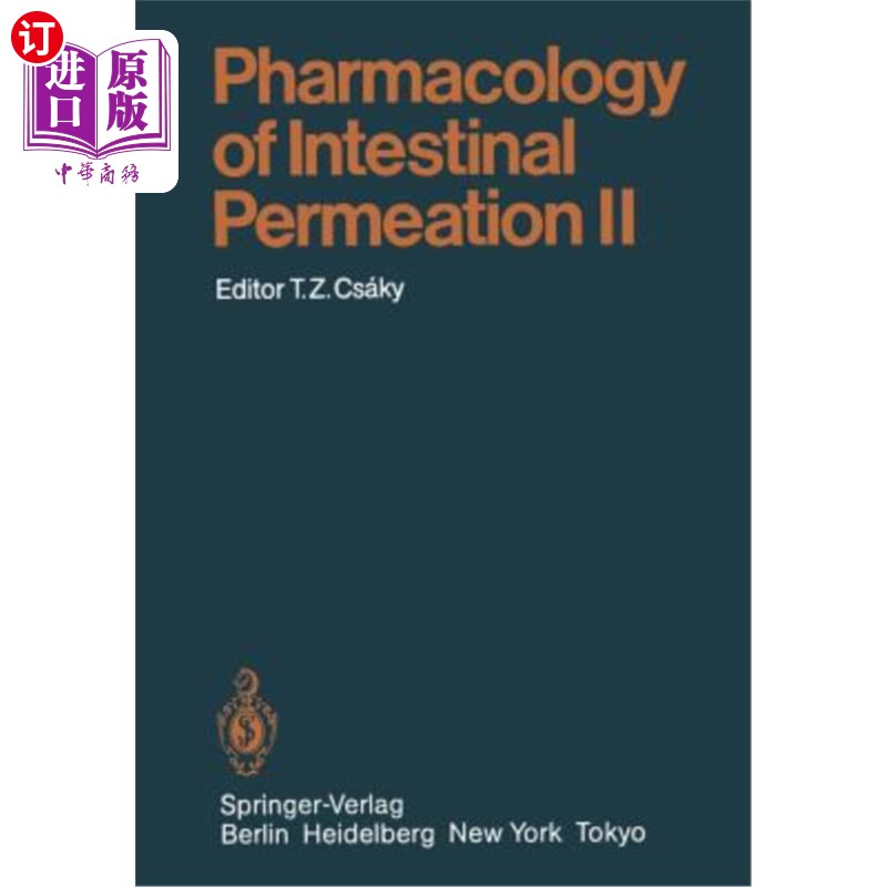 海外直订医药图书pharmacology of intestinal permeation ii 肠道