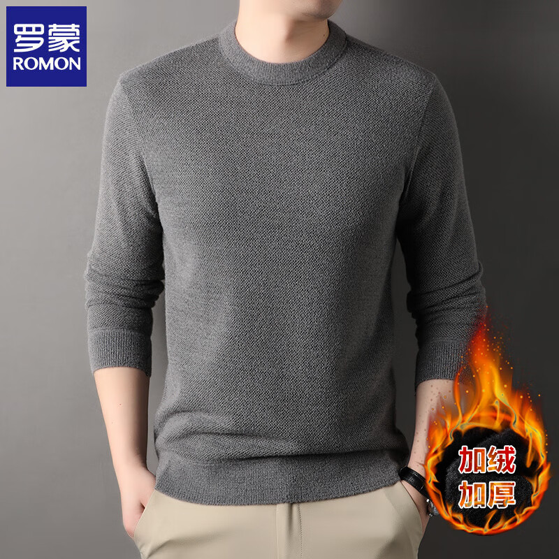 ���ɣ�ROMON����ѩ����ë���м��޶����¿ůһ������������ʿԲ����֯����� ��ɫ 3XL ����������165-180� 45.02Ԫ