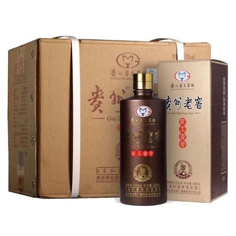 茅台(moutai)贵州茅台集团贵州老窖53度柔和酱香型白酒 匠工壹号500ml