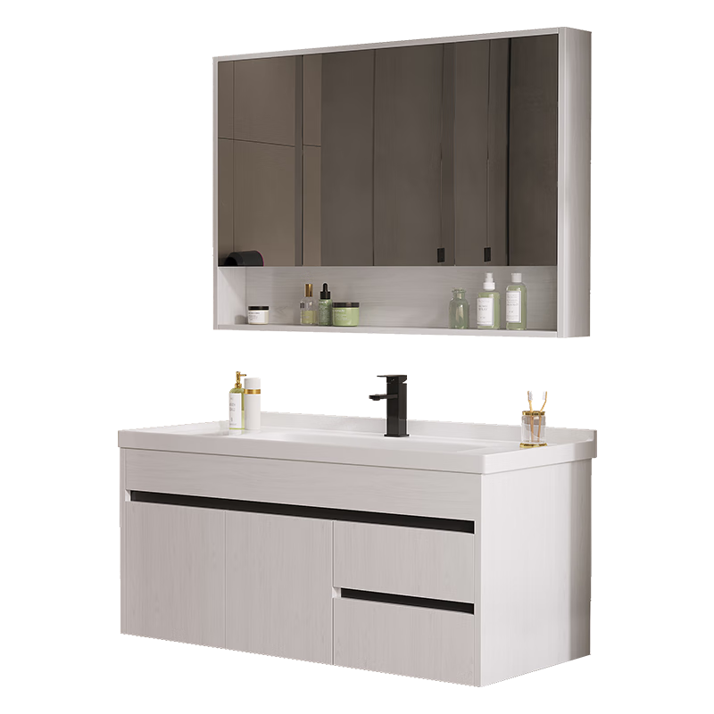 欧帝奴现代简约欧式浴室柜镜柜组合60cm经典黑白套装价格走势及销量趋势分析
