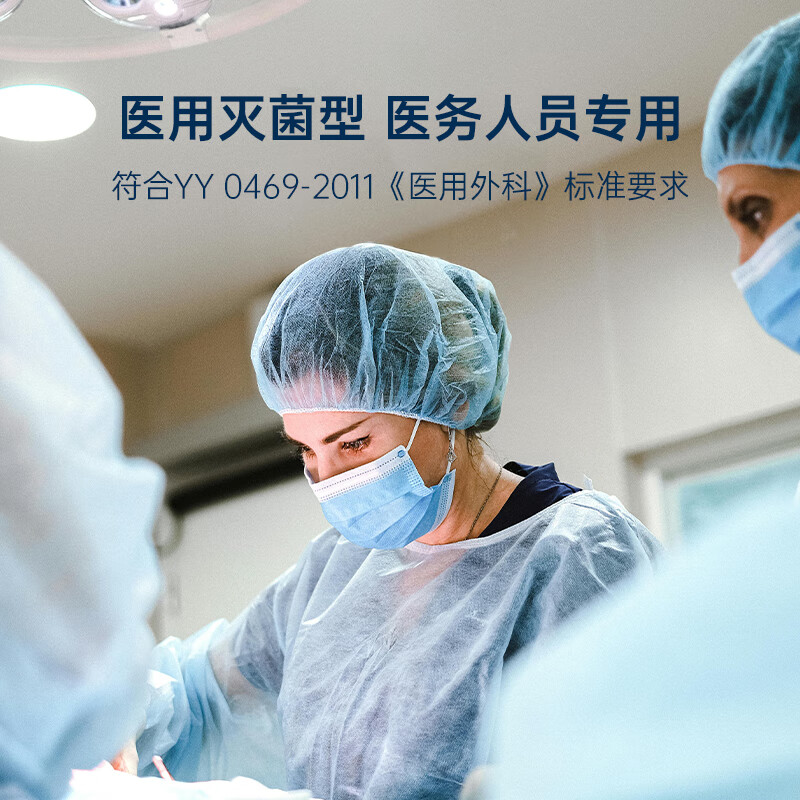 泰治医疗医用外科口罩灭菌面罩一次性独立包装三层防护透气防晒加宽不勒耳 20只*5盒【囤货装】特优惠