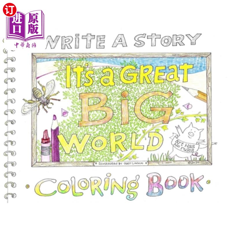 海外直订write a story: its a great big world coloring book 写一