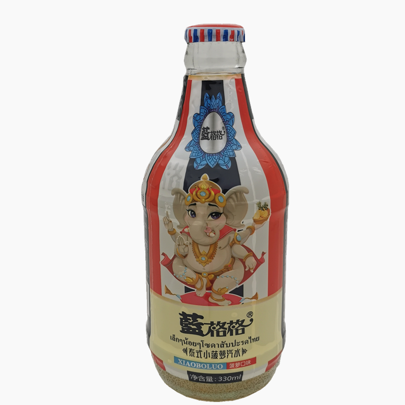 330*6/12瓶 蓝格格 俄式老汽水/泰式小菠萝怀旧老式碳酸饮料 菠萝味6