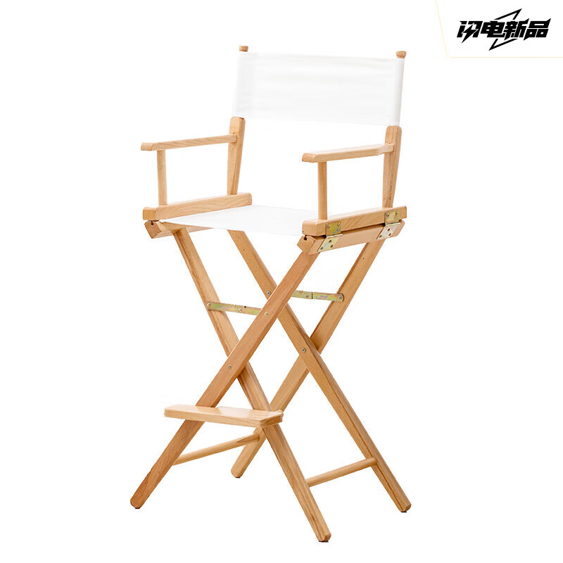 众舰行帆布折叠沙滩椅实木导演椅便携户外帆布椅子化妆椅道具展示折叠