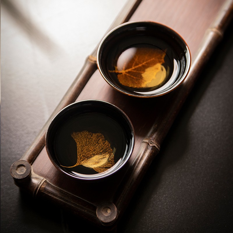 上新了文创 故宫茶具套装 功夫茶具礼盒高档 送长辈生日礼物教师节礼物 桑叶款·茶盏