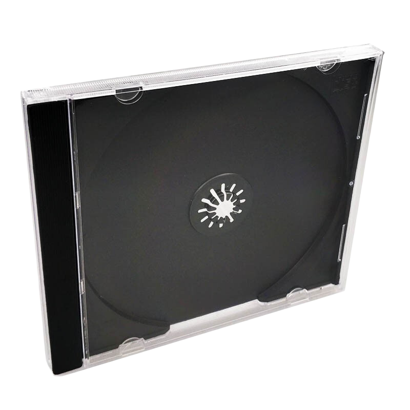 錸德（RITEK） cd盒 dvd盒  光盤袋 光盤收納盒  碟片盒 圓盒 盤貼 半圓貝殼盒方盒 黑底厚盒10個 可裝封面封底