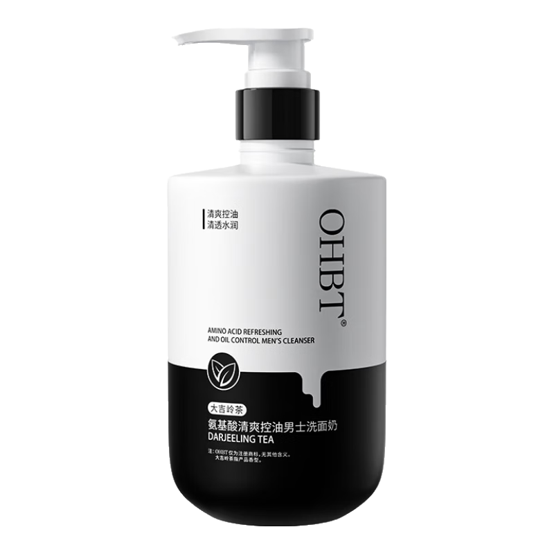 OHBT水杨酸氨基酸洗面奶男士控油祛痘除螨虫去黑头青少年洁面乳500g 15.9元(需领券、需凑单)