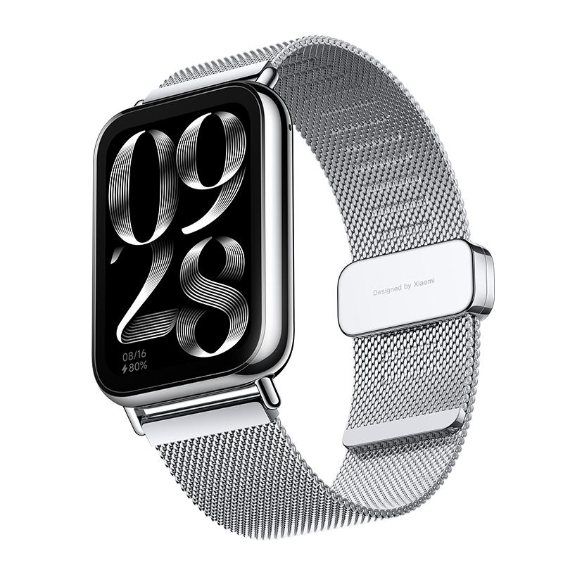 小米手環(huán)8Pro /9Pro/Redmi Watch4/Watch5通用智能運(yùn)動手環(huán)腕帶智能手表表帶小米快拆腕帶配件 米蘭尼斯腕帶 亮銀色