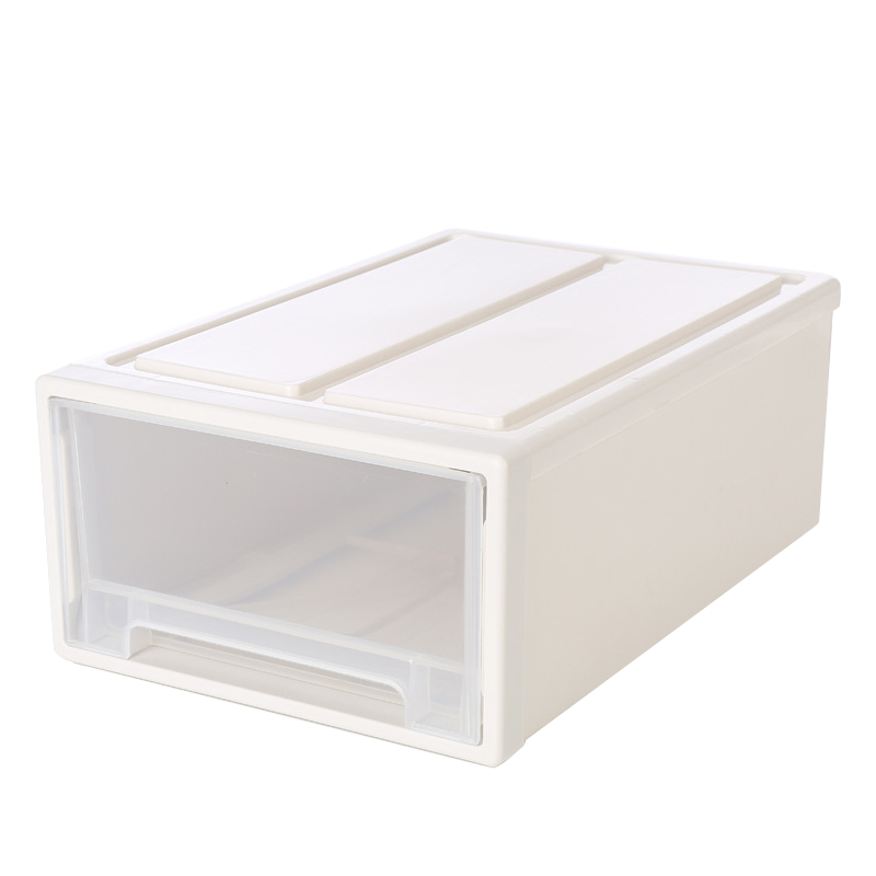 海斯迪克 HKCL-72 抽屉式桌面收纳盒 透明塑料可叠放整理箱衣柜衣物整理箱 小号5L
