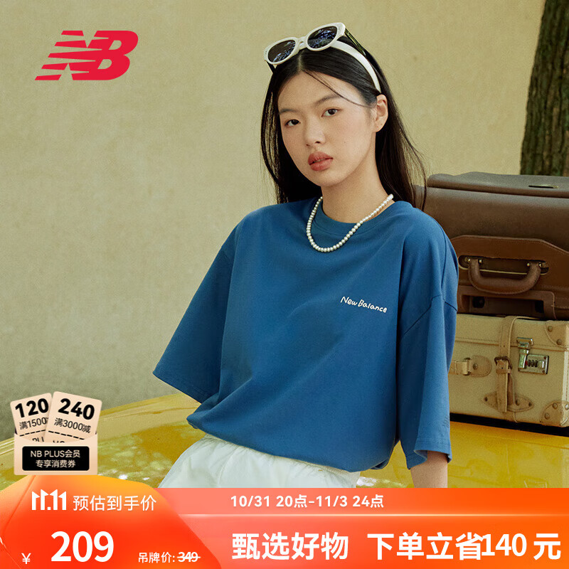 NEW BALANCE【向心生活】 NB官方24新款T恤男女款情侣卡通短袖 NYY AMT42338 S