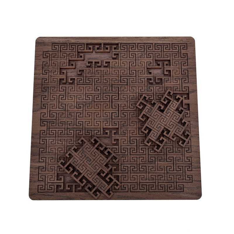 俏拍puzzle拼图 GM10级烧脑十级拼图解密盒木质解锁超高难度 【3级】正方形+布袋