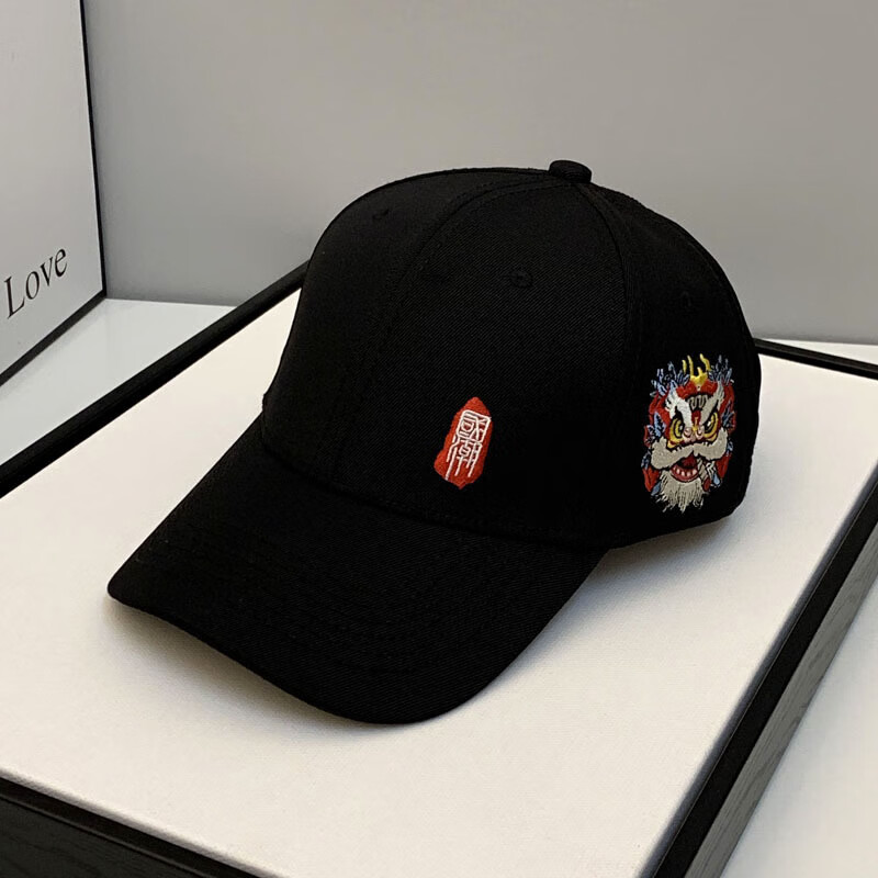 天龙致尊denon supreme鸭舌帽男女潮牌醒狮国潮刺绣户外运动遮阳棒球