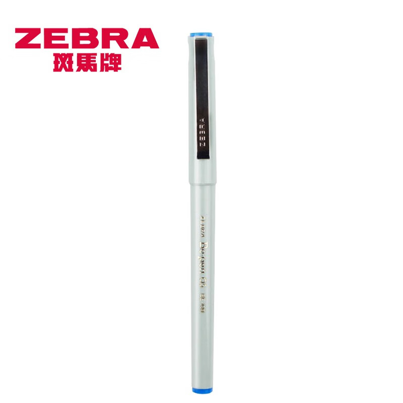 日本斑马牌(ZEBRA) 签字笔BE-100会议笔记财务办公学生考试水性笔针管头0.5mm速干中性笔 蓝色 五支装