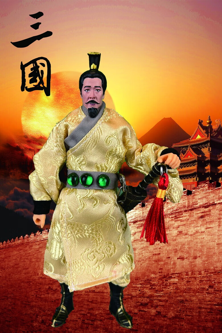 猎瑞1/12三国演义诸葛刘备手办人偶可动shf汉服古装布衣兵人模型 刘备