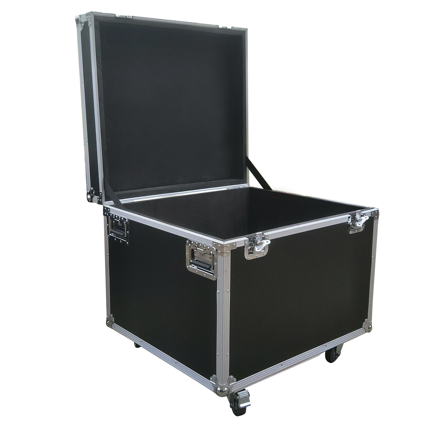 物流运输箱展示舞台设备箱定做带轮子周转箱 黑色航空箱110x90x80cm