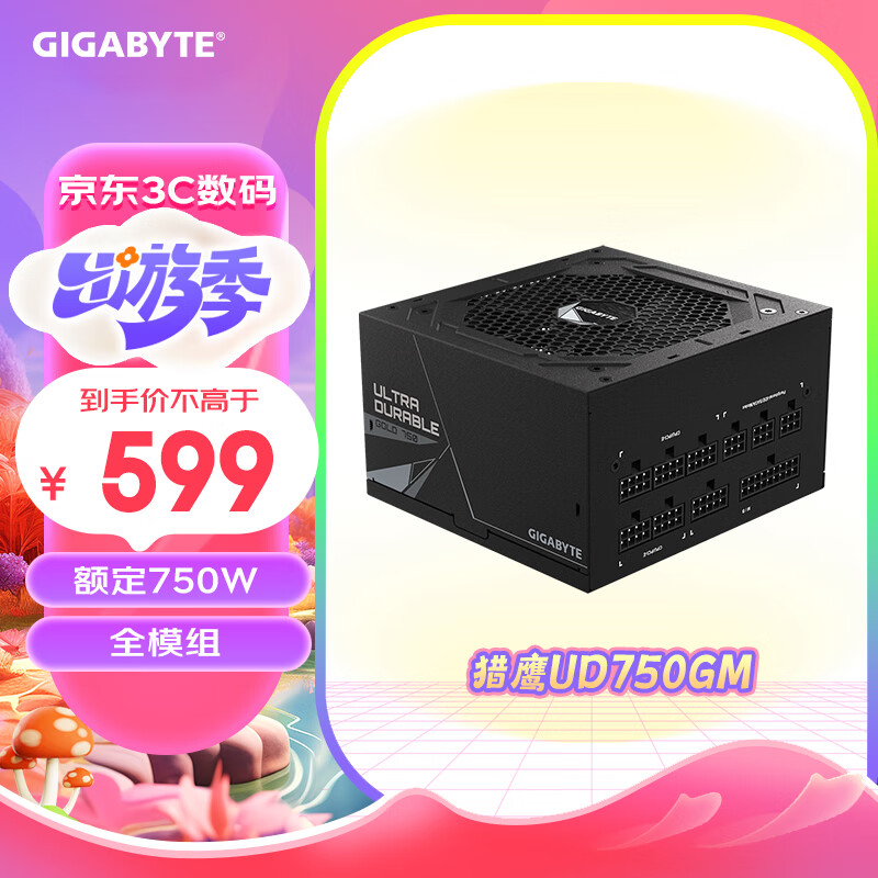 技嘉(gigabyte)猎鹰额定750w金牌全模组电脑电源(80plus金牌/支持rtx
