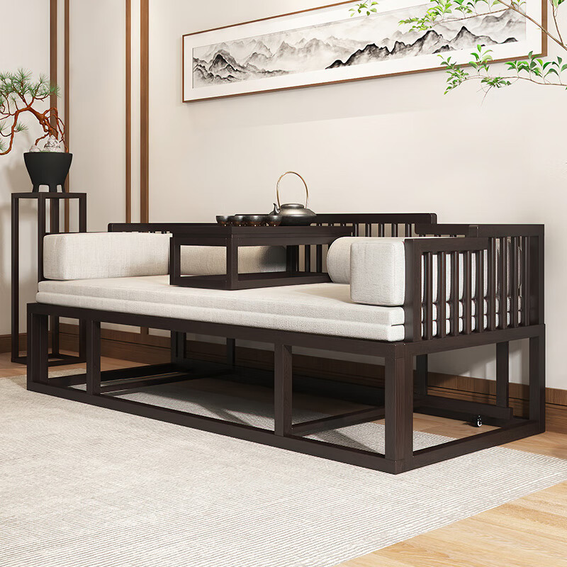 出写罗汉床推拉式 新中式可墨菲床沙发床罗汉塌禅意茶室床榻卧榻客厅