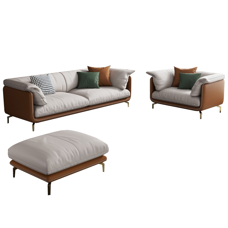 奥左 直排真皮沙发三人位意式轻奢乳胶羽绒头层牛皮北欧小户型2人现代简约客厅沙发组合 脚踏 【4CM乳胶座包+进口纳帕皮+松木框架+羽绒靠包】