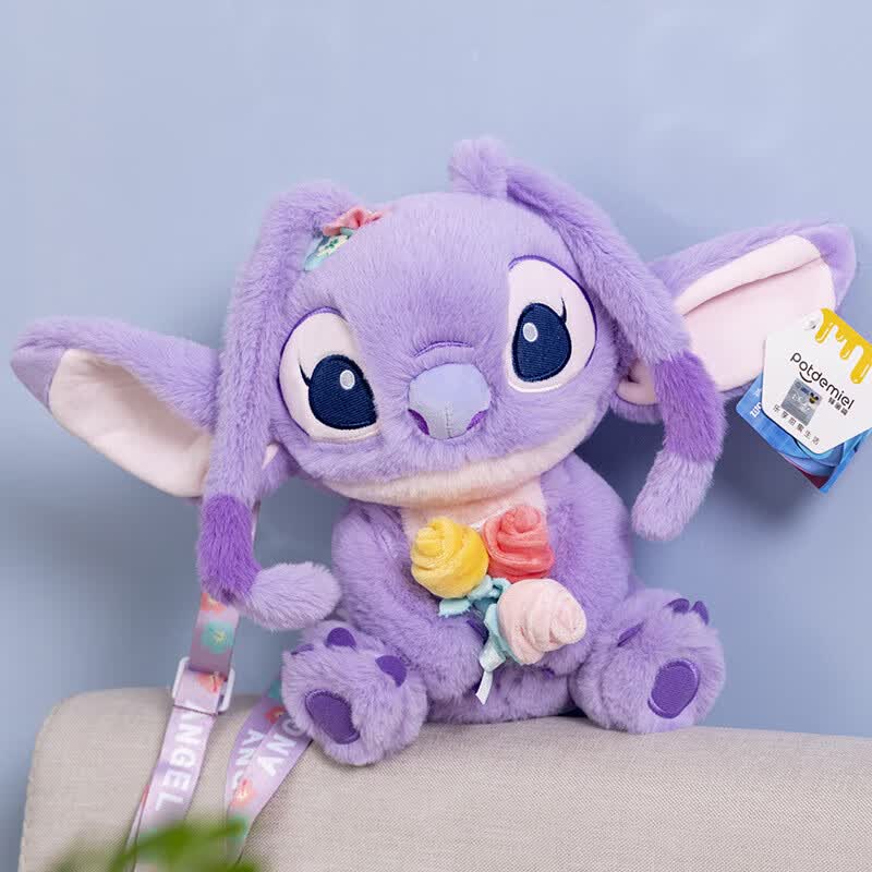 迪士尼(disney)紫色薰衣草安琪公仔包玩偶史迪奇女友毛绒玩具生日礼物