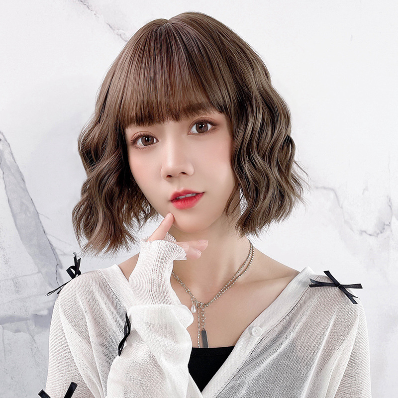 唐妮假发女短发网红羊毛卷发型蓬松自然蛋蛋卷修颜圆脸逼真整顶假头套