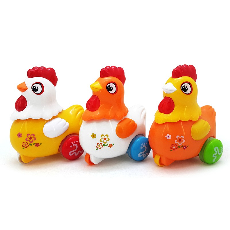 比爱 儿童发条玩具小飞机 上链滑行大公鸡 俏皮大公鸡1个