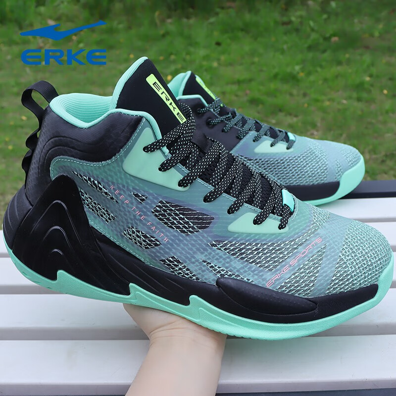 鸿星尔克(erke)篮球鞋男鞋缓震耐磨透气户外运动青少年休闲学生实战