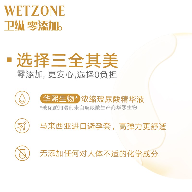 菲罗尼亚卫纵wetzone潮玻尿酸高潮避孕套超薄003安全套套女性裸感无感润滑 【30只】潮*10只+纯*10只+薄*10只 【安全0添加】卫纵玻尿酸系列