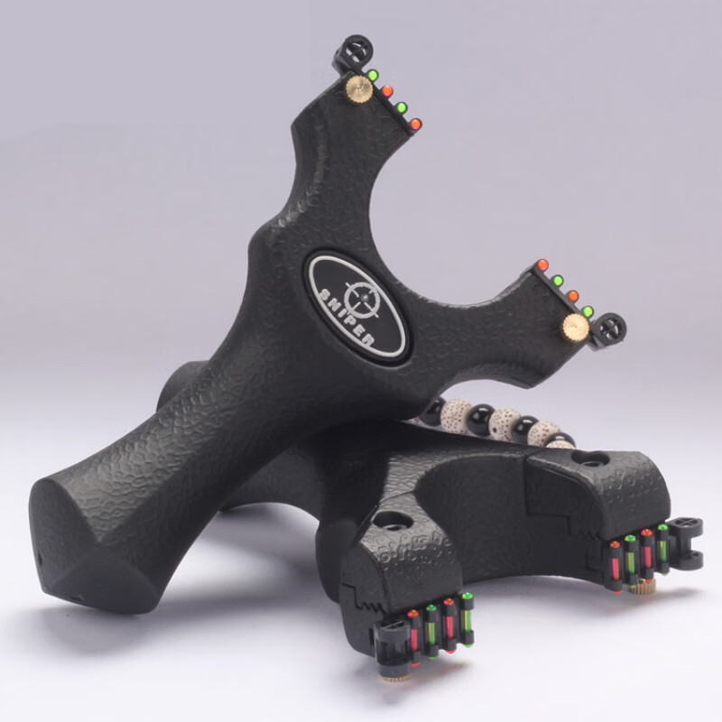 木兰旅猎鹰弹弓猎弓 户外扁皮竞技弹弓光纤调瞄精准锁凤树脂 入门版