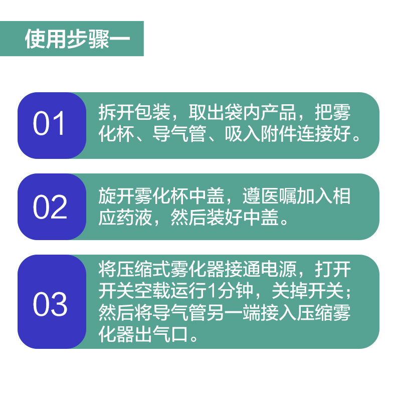瑞贝松雾化器面罩医用儿童成人家用压缩式雾化医用耗材可调节雾化量大小 婴幼儿卧式款