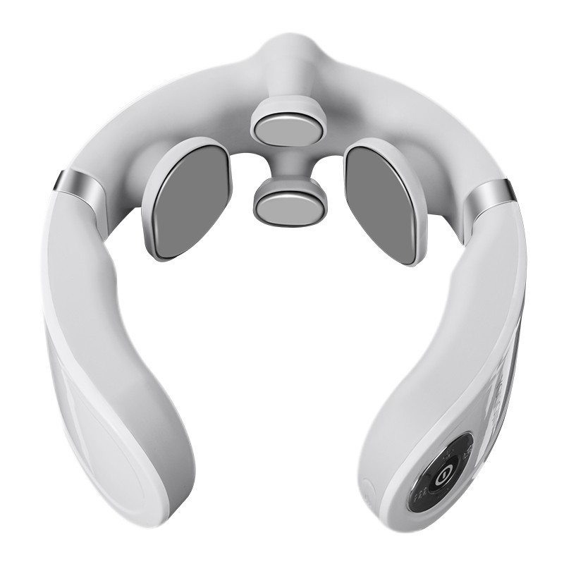 New For颈椎按摩器已接入米家APP智能按摩仪舒缓颈部脖子脉冲热敷护颈仪礼品送父母朋友生日礼物 按键遥控器【象牙白】