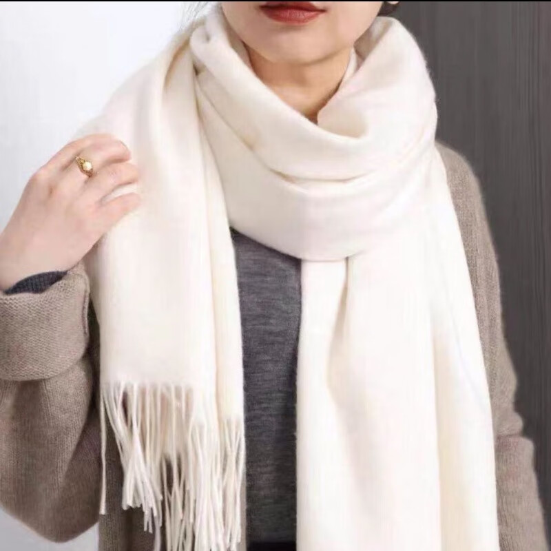 纤多洛【340g重磅加厚纯色围巾】工厂仿羊绒围巾加厚秋冬保暖围脖女