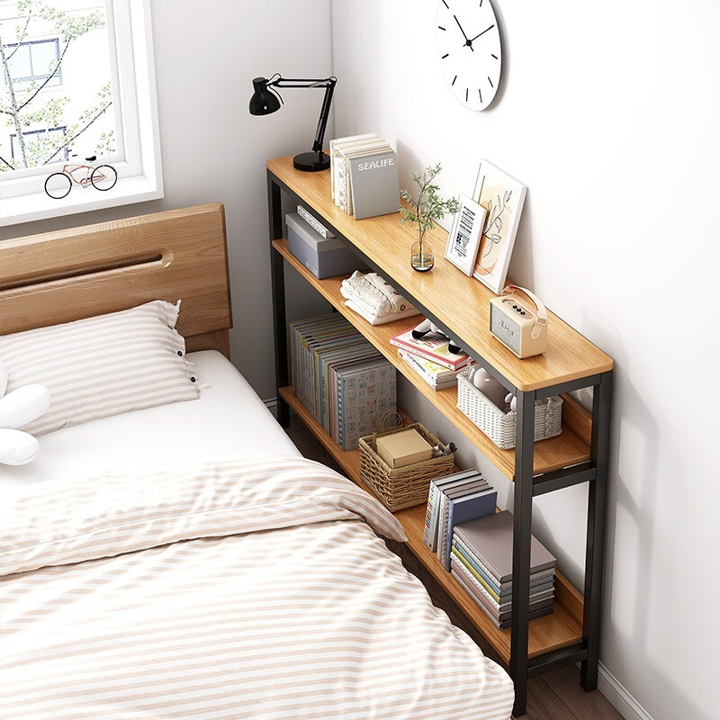 珀升床边柜长条靠床床头柜现代简约床边窄夹缝长条柜靠墙储物缝 超窄