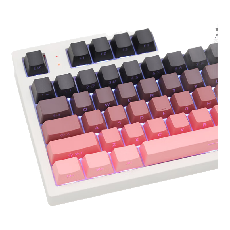 腹靈mk870pro黑莓側(cè)刻機(jī)械鍵盤藍(lán)牙有線無線客制化電腦游戲靜音辦公 【單模】黑曜石Pro+等高線 紅軸 87鍵