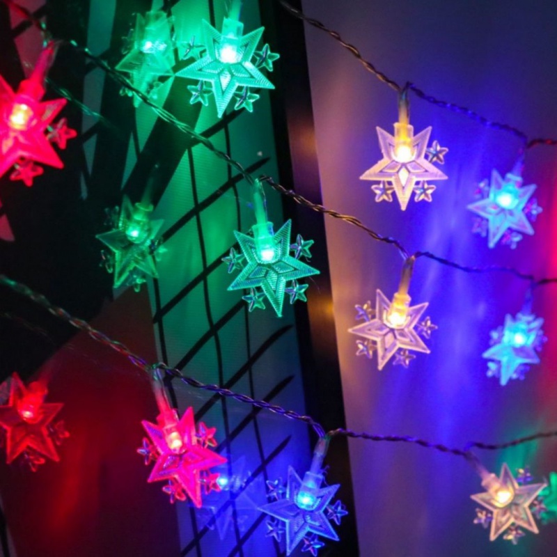 焕柔闪光灯七彩灯带线星星灯ins少女心氛围灯房间寝室装扮婚庆布置夜