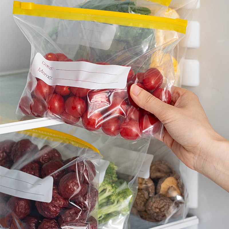舍里 食品密封袋拉链式滑锁袋冰箱冷冻专用保鲜收纳袋加厚分装袋 中号