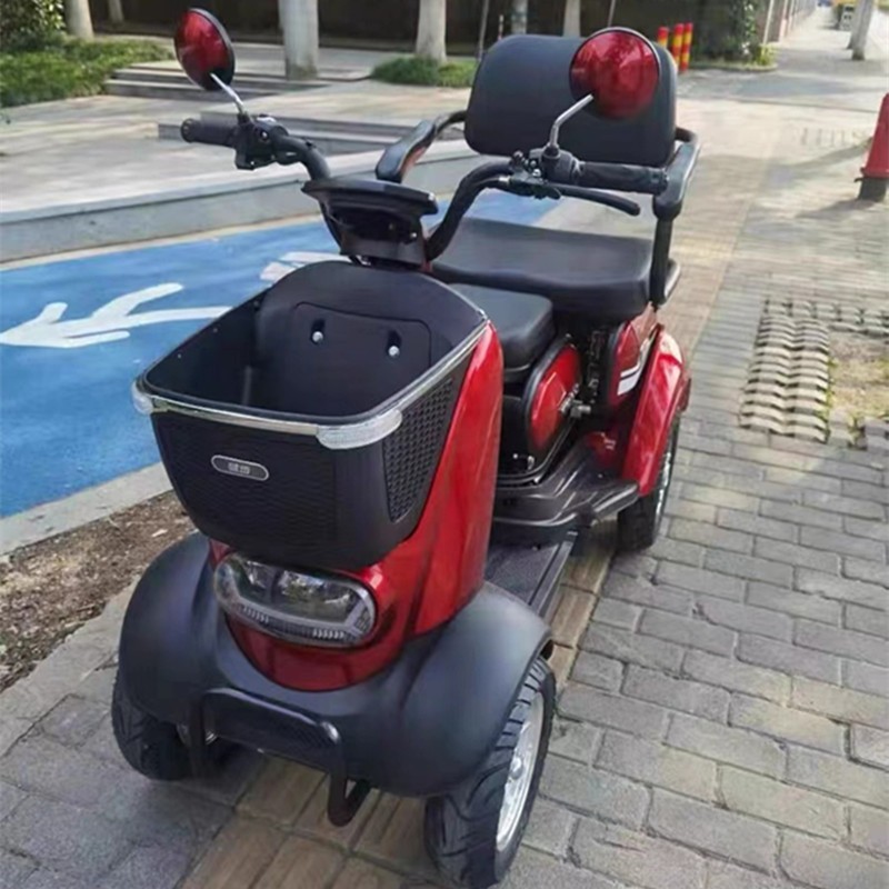 健步(vigorous)翔舞四轮电动车老人老年休闲代步车双人版电瓶车智能