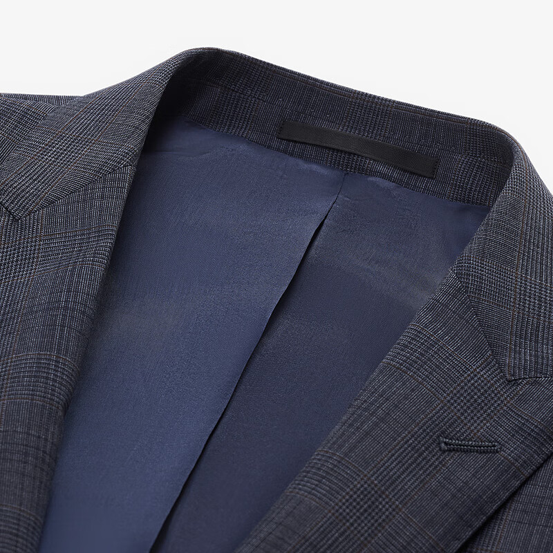 MAYOR男装 秋季Loro piana纯绵羊毛面料半毛衬舒适西服 蓝灰色 170A (170/92A)