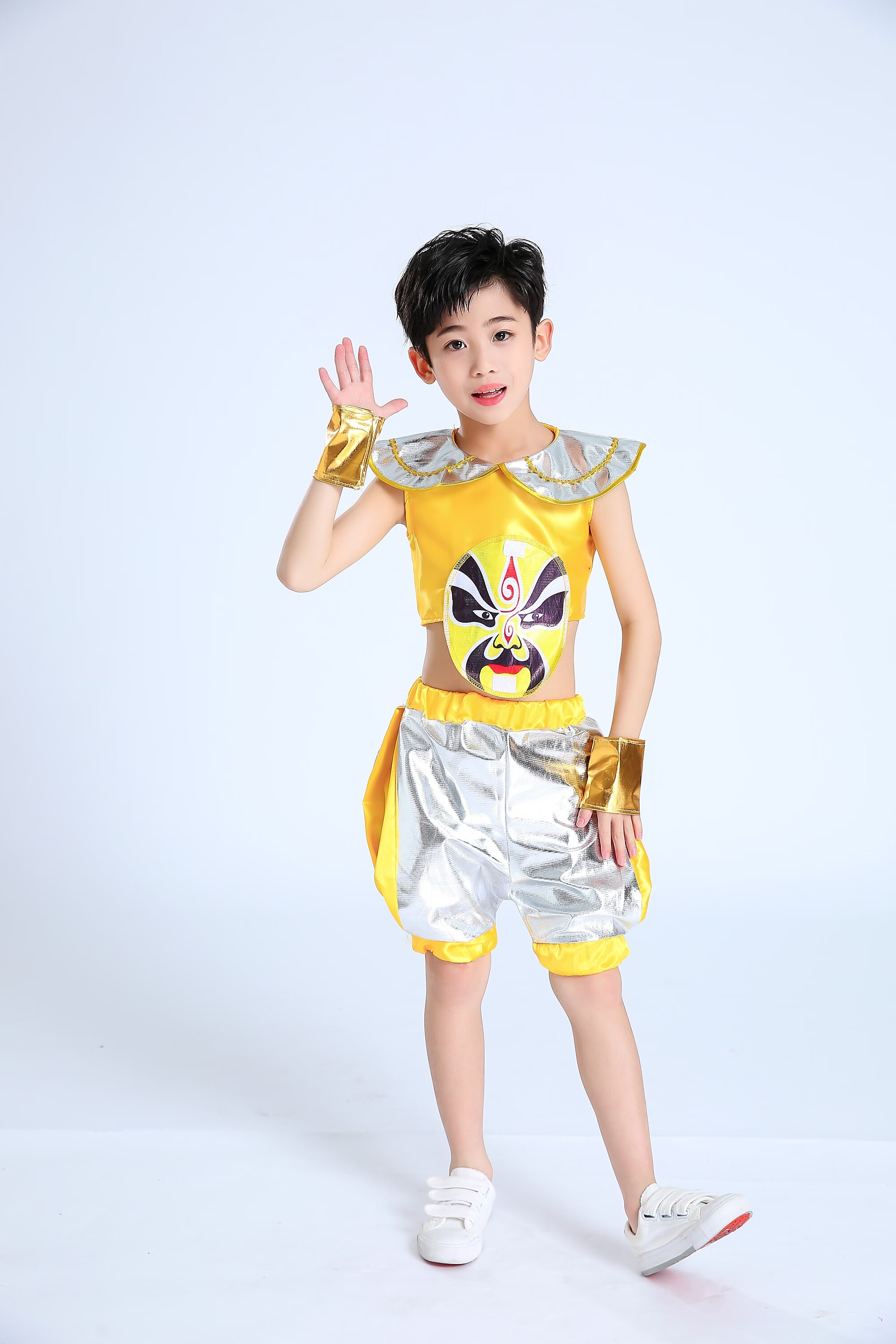 紫矜芙四川川剧变脸服装全套儿童说唱脸谱演出服好儿郎戏曲表演服舞蹈